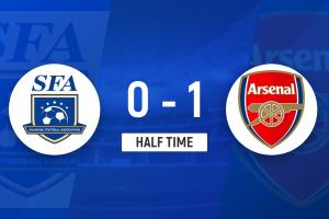 半场-上海U17暂0-1阿森纳U17 丹尼尔·麦卡伦头球破门
